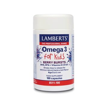 Lamberts Omega 3 for Kids Berry Bursts 100 caps