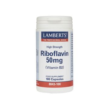 Lamberts Riboflavin 50mg (Vitamin B2) 100 Caps 