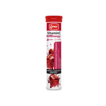 Lanes Vitamin C 500mg Plus Energy Cherry 20 Αναβράζοντα Δίσκια