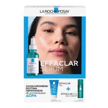 La Roche Posay Effaclar Serum με ΔΩΡΟ Effaclar Gel 50ml & Effaclar A.Z Gel-Cream 3ml 