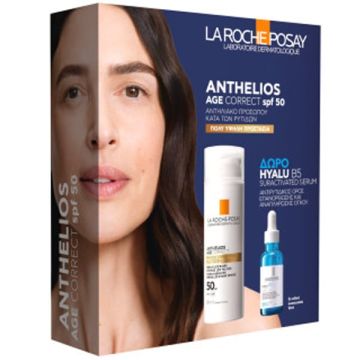 La Roche-Posay Promo Anthelios Age Correct Photocorrection Daily Cream Spf50 50ml + Δώρο Hyalu B5 Suractivated Serum 10ml