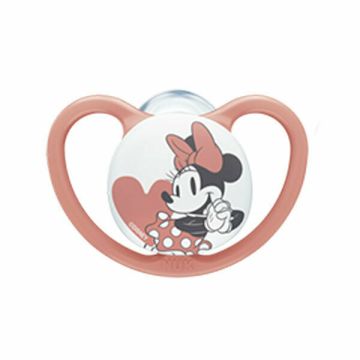 Nuk Ορθοδοντική Πιπίλα Σιλικόνης Χωρίς Κρίκο Space Mickey με Θήκη 18-36m, 1τμχ