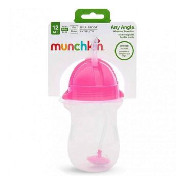 Munchkin Tip & Sip Straw Cup Κύπελλο με Καλαμάκι Click Lock από 12m+ 296ml
