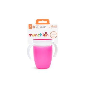 Munchkin Κύπελλο Miracle 360 6m+ Ροζ (207ml)