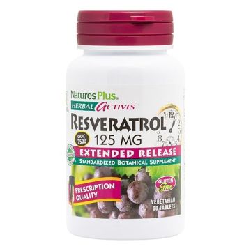 Natures Plus Herbal Actives Resveratrol 125mg 60tabs