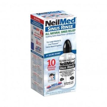  NEILMED Sinus Rinse Σύστημα Ρινικών Πλύσεων για Ενήλικες Συσκευή + 10 Φακελάκια