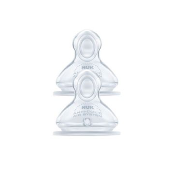 Nuk First Choice+ Θηλές Σιλικόνης No Colic 0-6m 2τμχ