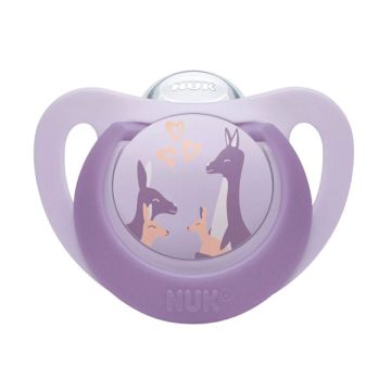 NUK First Choice Πιπίλα με Θηλή Σιλικόνης Μωβ 18-36m 1τμχ