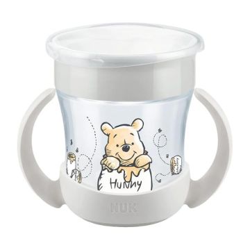 Nuk Mini Magic Cup 6m+ με Χείλος & Καπάκι Winnie Γκρί 160ml