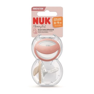NUK Mommy Feel Πιπίλα σιλικόνης 0-9 μηνών Κόκκινο/Λευκό 2 τεμάχια