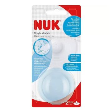 Nuk Ασπίδες Θηλής από Σιλικόνη με Θήκη Αποθήκευσης Large 2τμχ