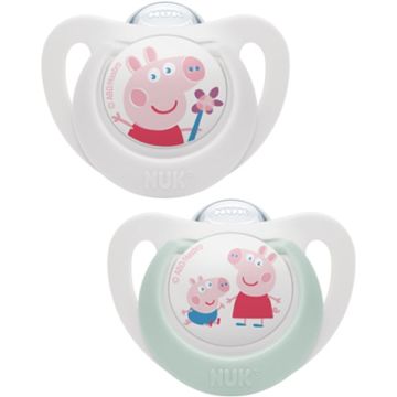 NUK Peppa Pig Star Πιπίλα Σιλικόνης 18-36m 2τεμ