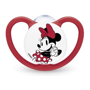 NUK Perfect Match Air Night Πιπίλα Σιλικόνης Mickey Mouse Κόκκινη με Θήκη για 18-36m 1τμχ