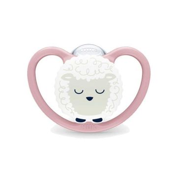 NUK Perfect Match Air Night Πιπίλα Σιλικόνης Προβατάκι με Θήκη για 0-6m 1τμχ