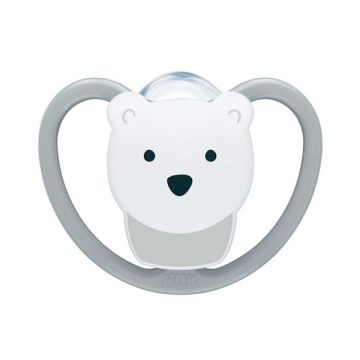 NUK Perfect Match Air Night Πιπίλα Σιλικόνης Polar Bear με Θήκη για 18-36m 1τμχ