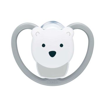 NUK Perfect Match Air Night Πιπίλα Σιλικόνης Polar Bear με Θήκη για 6-18m 1τμχ