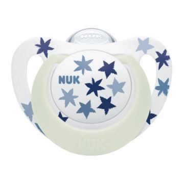 Nuk Star Νight Ορθοδοντική Πιπίλα Σιλικόνης με Θήκη 18-36m 1τμχ