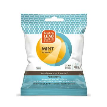 NutraLead Cough Candies Mint Vitamin C Καραμέλες για το Βήχα 40gr
