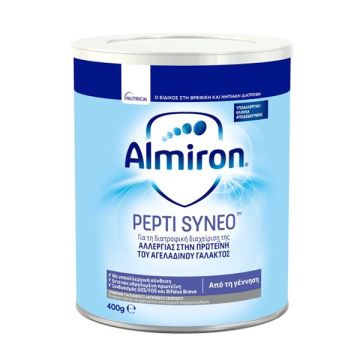 Nutricia Almiron Pepti Syneo 0m+ Γάλα για Αλλεργίες στην Πρωτεΐνη του Γάλακτος 400gr