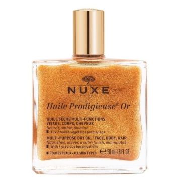 Nuxe Huile Prodigieuse Or Ιριδίζον Ξηρό Λάδι Ενυδάτωσης για Πρόσωπο, Σώμα & Μαλλιά 50ml
