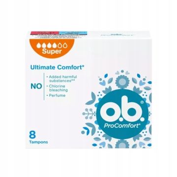 OB ProComfort Super Tampons Ταμπόν Μεγάλης Ροής 8 τεμάχια