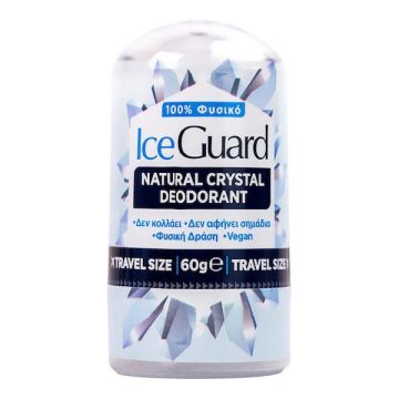 Optima Ice Guard Natural Crystal Deodorant Twist Up Mini Travel Size 60g