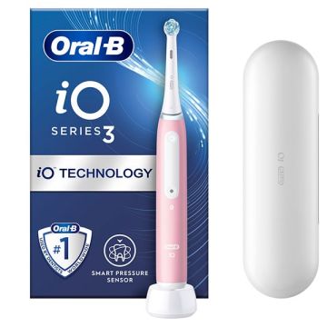 Oral-B iO Series 3 Magnetic Pink Ηλεκτρική Οδοντόβουρτσα & Θήκη 1 τμχ