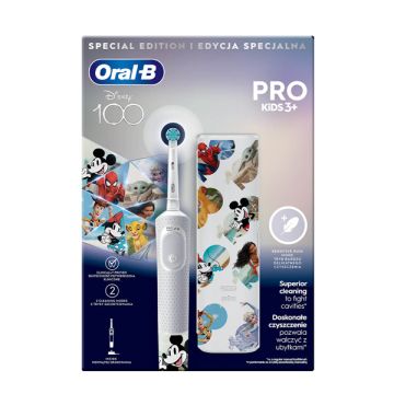 Oral-B Vitality Pro Ηλεκτρική Οδοντόβουρτσα Disney 100 Με Θήκη Ταξιδίου Για Παιδιά 3+ Ετών