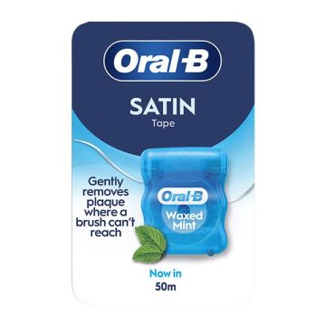 Oral-B Satin Tape Κηρωμένο Οδοντικό Nήμα με Γεύση Μέντας 50m