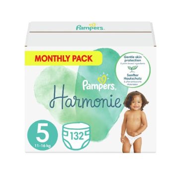 PAMPERS - MONTHLY PACK HARMONIE No5 (11-16kg) - 132 πάνες
