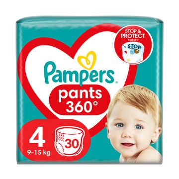 Pampers Pants Πάνα-βρακάκι Μέγεθος 4 (9kg-15kg) - 30 Πάνες-Βρακάκι