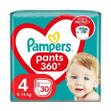 Pampers Pants Πάνα-βρακάκι Μέγεθος 4 (9kg-15kg) - 30 Πάνες-Βρακάκι