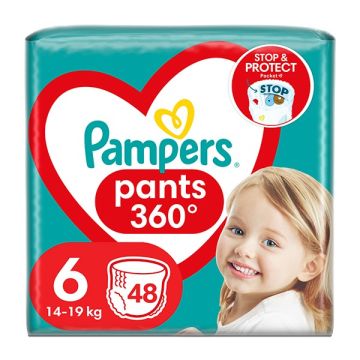 Pampers Pants Πάνα-βρακάκι Μέγεθος 6 (14kg-19kg) - 48 Πάνες-Βρακάκι