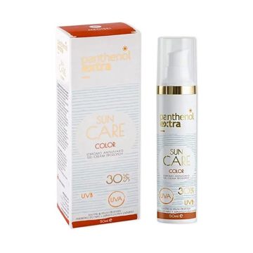 Panthenol Extra Sun Care Color SPF30 Αντηλιακό Gel Προσώπου με Χρώμα 50ml 