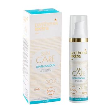 Panthenol Extra Sun Care Diaphanous SPF30 Διάφανο Αντιηλιακό Gel Προσώπου με Αντλία 50ml