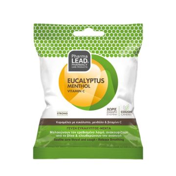 PharmaleadLead Eucalyptus, Menthol,  Vitamin C Καραμέλες Με Γεύση Ευκάλυπτο και Μέντα 40gr