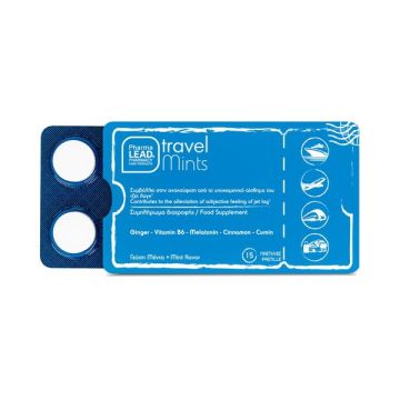 Pharmalead Travel Mints Food Supplement with Melatonin 15 Παστίλιες
