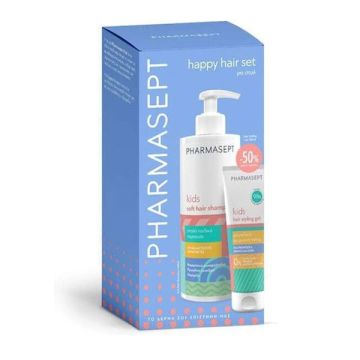 Pharmasept Happy Hair Set Promo Kids Soft Hair Σαμπουάν 400ml + Soft Hair Styling Τζέλ Μαλλιών 100ml