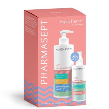 Pharmasept Happy Hair Set Promo Kids Soft Hair Σαμπουάν 400ml + Λοσιόν για Ξεμπέρδεμα Μαλλιών 150ml