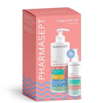 Pharmasept Happy Hair Set Promo Kids Soft Hair Σαμπουάν 400ml + Λοσιόν για Ξεμπέρδεμα Μαλλιών 150ml
