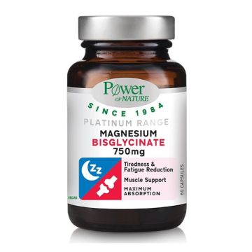 Power of Nature Platinum Range Magnesium Bisglycinate 750mg 60caps