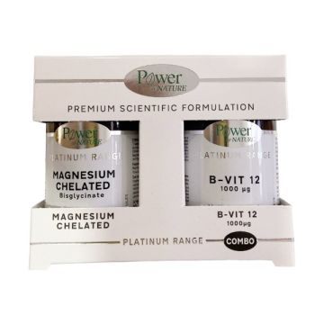 Power Health Magnesium Chelated Bisglycinate 100mg 30caps + B-Vit 12 1000μg 20tabs