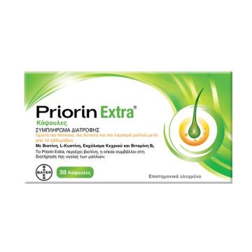 Priorin Extra Συμπλήρωμα Διατροφής Κατά Της Τριχόπτωσης 30 Κάψουλες