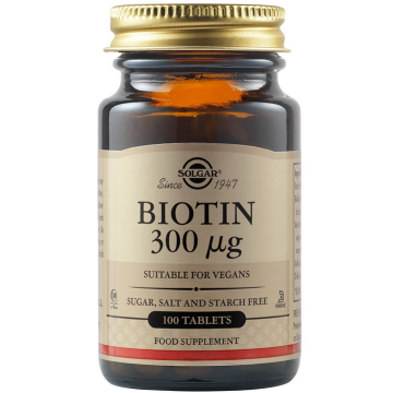 SOLGAR BIOTIN 300MG TABS 100S