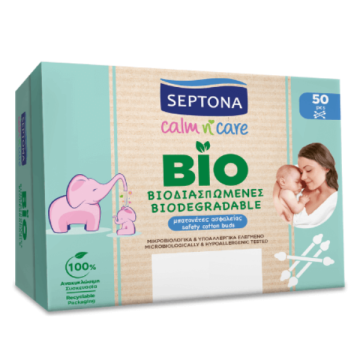 Septona Calm n' Care Βιοδιασπώμενες Μπατονέτες Ασφαλείας 50τμχ