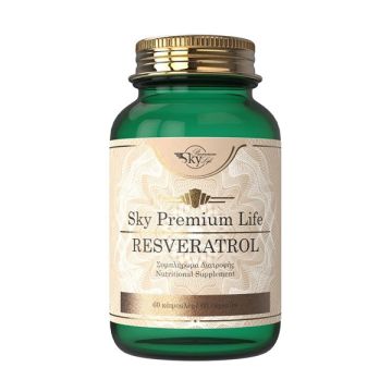 Sky Premium Life Resveratrol Συμπλήρωμα Διατροφής με τη Φυσική Φαινόλη Ρεσβερατρόλη, 60caps