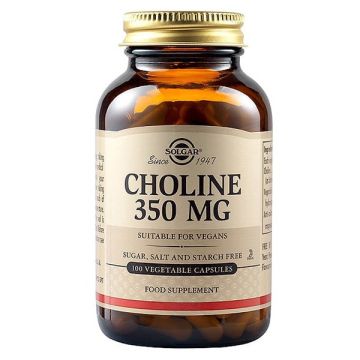 Solgar Choline 350mg 100 φυτικές κάψουλες