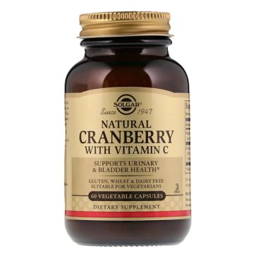 SOLGAR CRANBERRY EXTRACT + VIT C VEGICAPS 60S