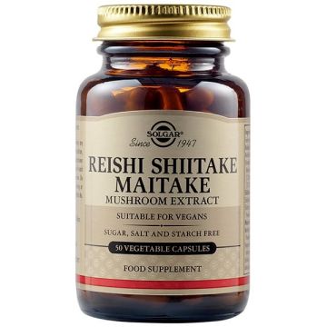 Solgar Reishi Shiitake Maitake Mushroom Extract για την Τόνωση του Ανοσοποιητικού Συστήματος 50 Φυτικές Κάψουλες