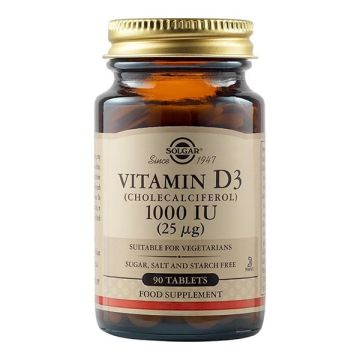 SOLGAR VIT D3 1000 IU TABS 90S